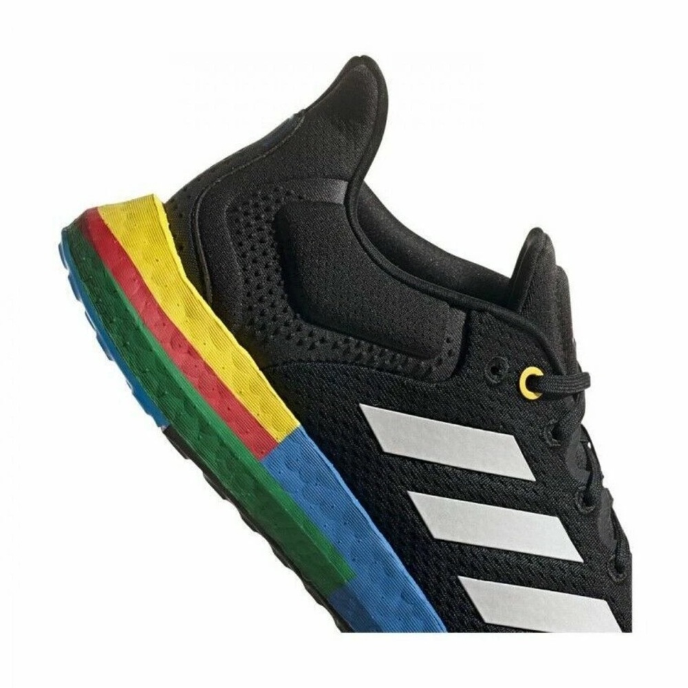 Adidas PrimeGreen Black Sneakers with Multicolor Accents